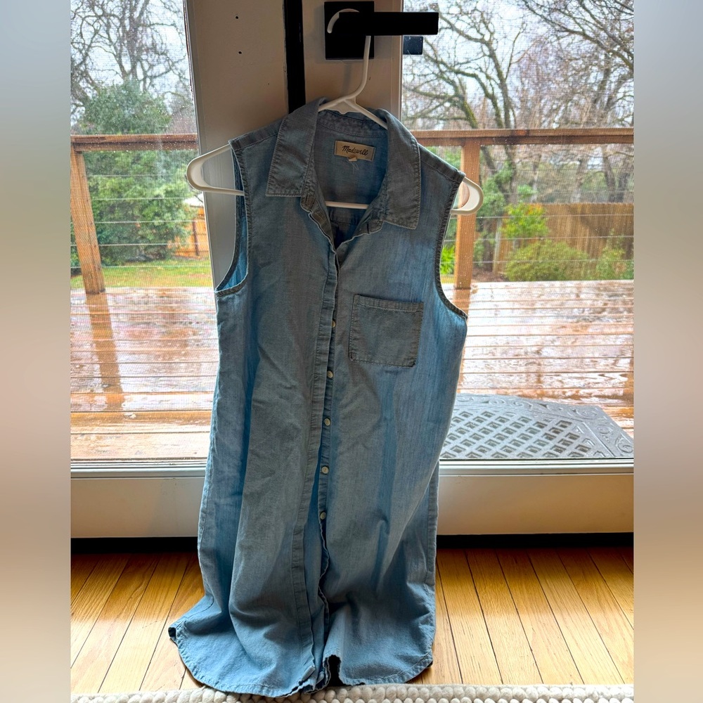 Madewell denim sleeveless dress